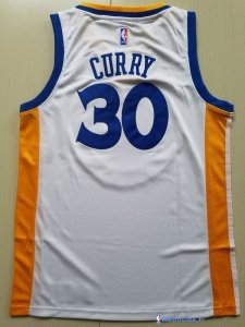 Maillot NBA Pas Cher Golden State Warriors Junior Stephen Curry 30 Blanc 2017/18
