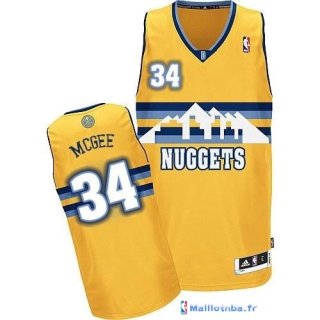 Maillot NBA Pas Cher Denver Nuggets JaVale McGee 34 Jaune