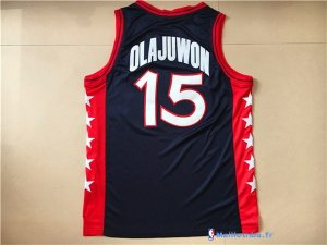 Maillot NBA Pas Cher USA 1996 Hakeem Olajuwon 15 Noir