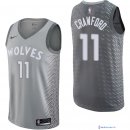 Maillot NBA Pas Cher Minnesota Timberwolves Jamal Crawford 11 Nike Gris Ville 2017/18