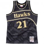 Atlanta Hawks Dominique Wilkins Mitchell & Ness Black 1986-87 Hardwood Classics Toile Swingman Jersey