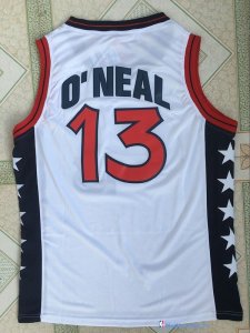 Maillot NBA Pas Cher USA 1996 Shaquille O'neal 13 Blanc