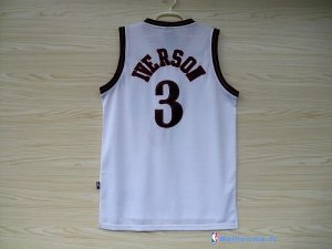 Maillot NBA Pas Cher Philadelphia Sixers Allen Iverson 3 Retro Blanc