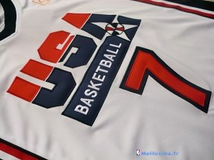 Maillot NBA Pas Cher USA 1992 Bird 7 Blanc