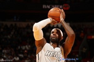 Maillot NBA Pas Cher Miami Heat LeBron James 6 Blanc