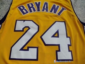 Maillot NBA Pas Cher Los Angeles Lakers Kobe Bryant 24 Jaune