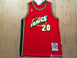 Maillot NBA Pas Cher Seattle Supersonics Gary Payton 20 Retro Rouge