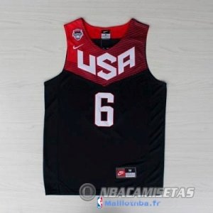 Maillot NBA Pas Cher USA 2014 Rose 6 Noir