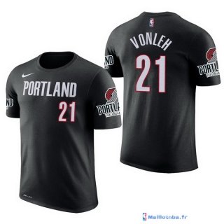 Maillot Manche Courte Portland Trail Blazers Noah Vonleh 21 Noir 2017/18