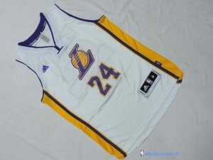 Maillot NBA Pas Cher Los Angeles Lakers Junior Kobe 24 Blanc