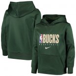 Milwaukee Bucks Nike Hunter Green Spotlight Performance Pullover Hoodie