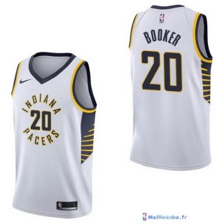 Maillot NBA Pas Cher Indiana Pacers Trevor Booker 20 Blanc Association 2017/18