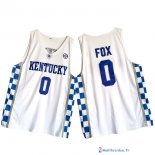 Maillot NCAA Pas Cher Kansas De'Aaron Fox 0 Blanc