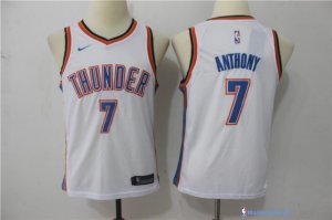 Maillot NBA Pas Cher Oklahoma City Thunder Junior Carmelo Anthony 7 Blanc Association 2017/18