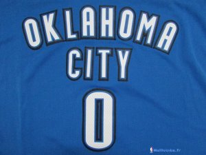 Maillot NBA Pas Cher Oklahoma City Thunder Junior Russell Westbrook 0 Bleu