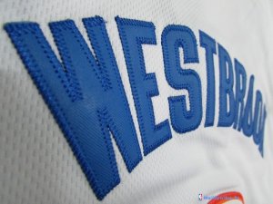 Maillot NBA Pas Cher Oklahoma City Thunder Junior Russell Westbrook 0 Blanc