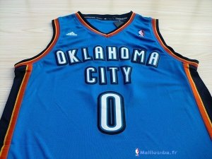 Maillot NBA Pas Cher Oklahoma City Thunder Russell Westbrook 0 Bleu