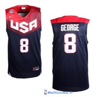 Maillot NBA Pas Cher USA 2014 George 8 Noir
