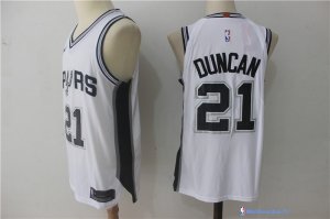 Maillot NBA Pas Cher San Antonio Spurs Tim Duncan 21 Blanc Association 2017/18