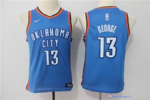Maillot NBA Pas Cher Oklahoma City Thunder Junior Paul George 13 Bleu Icon 2017/18