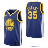 Maillot NBA Pas Cher Golden State Warriors Kevin Durant 35 Bleu Icon 2017/18