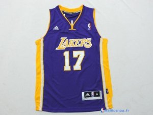 Maillot NBA Pas Cher Los Angeles Lakers Junior Jeremy Lin 17 Pourpre