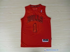 Maillot NBA Pas Cher Noël Chicago Bulls Rouge Rose 1