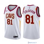 Maillot NBA Pas Cher Cleveland Cavaliers Jose Calderon 81 Blanc Association 2017/18