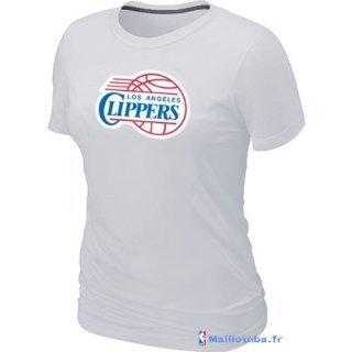 T-Shirt NBA Pas Cher Femme Los Angeles Clippers Blanc