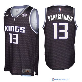 Maillot NBA Pas Cher Sacramento Kings Georgios Papagiannis 13 Noir 2017/18