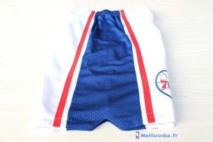 Pantalon NBA Pas Cher Philadelphia Sixers Blanc 10 Anniversaire