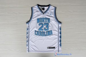 Maillot NCAA Pas Cher North Carolina Michael Jordan 23 Blanc