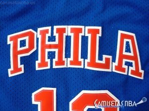 Maillot NBA Pas Cher Philadelphia Sixers Wilt Chamberlain 13 Bleu