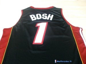 Maillot NBA Pas Cher Miami Heat Chris Bosh 1 Noir Rouge