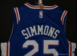 Maillot NBA Pas Cher Philadelphia Sixers Ben Simmons 25 Bleu 2017/18