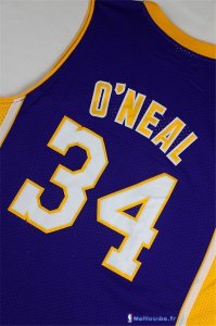 Maillot NBA Pas Cher Los Angeles Lakers Shaquille O'Neal 34 Pourpre