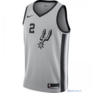 Maillot NBA Pas Cher San Antonio Spurs Kawhi Leonard 2 Gris Statement 2017/18