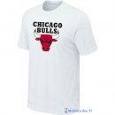 T-Shirt NBA Pas Cher Chicago Bulls Blanc 01