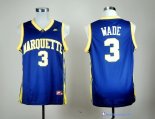 Maillot NCAA Pas Cher Marquette Dwyane Wade 3 Bleu