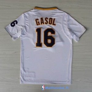 Maillot NBA Pas Cher Noël Los Angeles Lakers Navi 16 Blanc