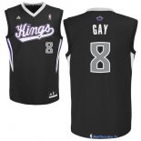 Maillot NBA Pas Cher Sacramento Kings Rudy Gay 8 Noir