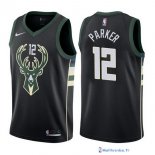 Maillot NBA Pas Cher Milwaukee Bucks Jabari Parker 12 Noir Statement 2017/18