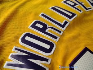 Maillot NBA Pas Cher Los Angeles Lakers Metta World 15 Peace Jaune