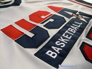 Maillot NBA Pas Cher USA 1992 Johnson 15 Blanc