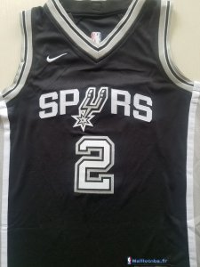 Maillot NBA Pas Cher San Antonio Spurs Junior Kawhi Leonard 2 Noir Icon 2017/18