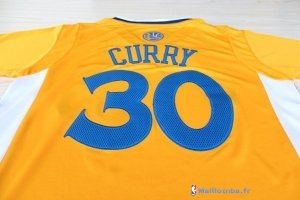 Maillot NBA Pas Cher Golden State Warriors Stephen Curry 30 Jaune MC
