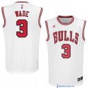 Maillot NBA Pas Cher Chicago Bulls Dwyane Wade 3 2016 Blanc