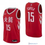 Maillot NBA Pas Cher Houston Rockets Clint Capela 15 Nike Rouge Ville 2017/18