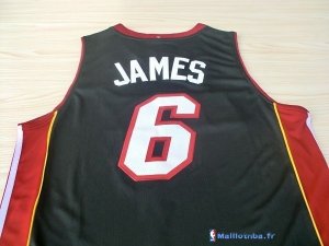 Maillot NBA Pas Cher Miami Heat LeBron James 6 Heat Noir