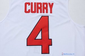 Maillot NBA Pas Cher USA 2014 Curry 4 Blanc